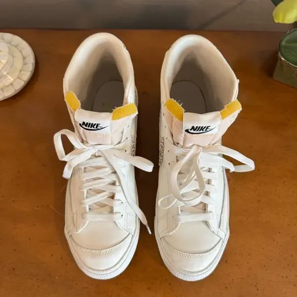 Nike Blazer Mid 77 SE Lemon Leopard Womens 10 White - Picture 11 of 14